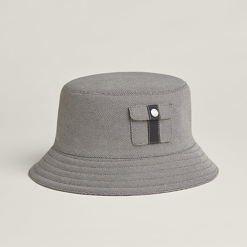 帽子 HERMES Bucket Hat Wool Hermès Wool Reversible H Bucket Hat - Blue Hats, Accessories